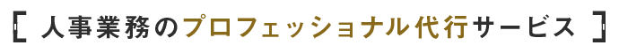 人事業務のプロフェッショナル代行サービス