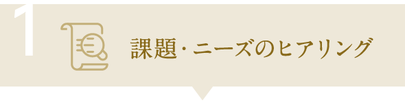 1.課題・ニーズのヒアリング